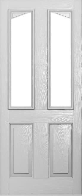 foiled white Harleck front door