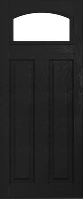 Black London Glazed Composite Door