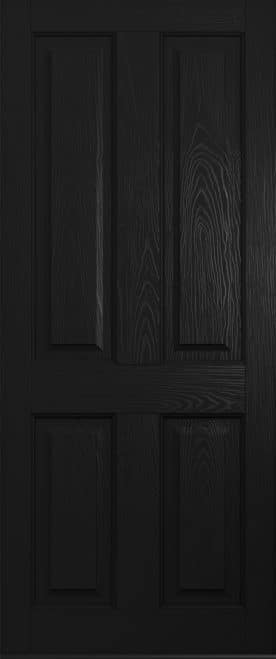 black ludlow solid front door