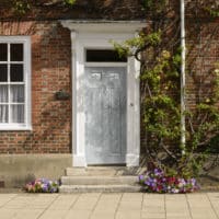 white berkeley composite front door
