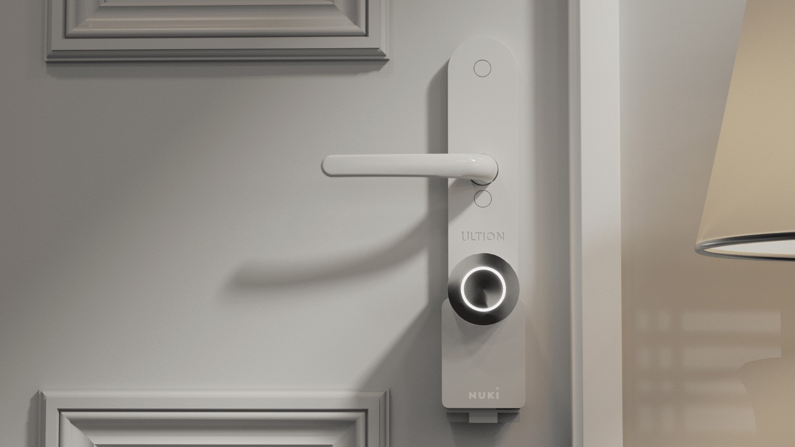 Close up of Ultion Nuki smart handle