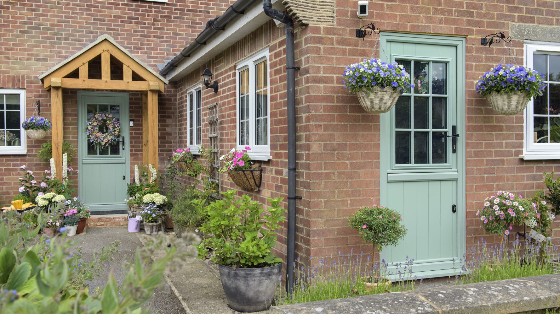 Aimee's Flint Beeston Composite Stable Doors in Chartwell Green
