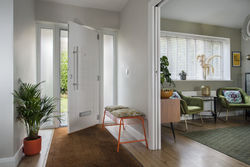 Palermo Solid internal shot in white installed by Alexander Windows